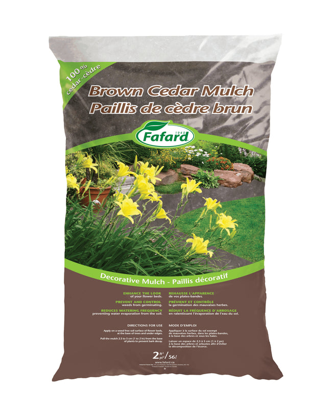 Paillis de Cèdre Brun 56L (2 pi³) – Fafard
