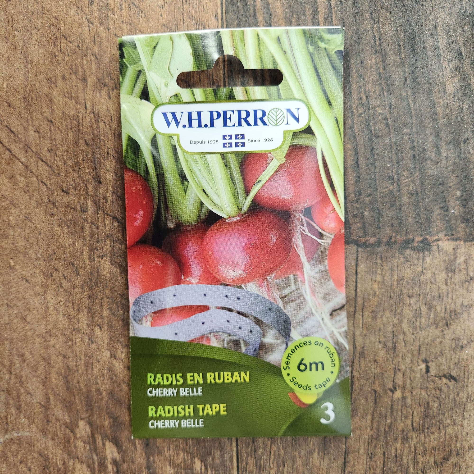 Radis 'Cherry Belle' sur ruban
