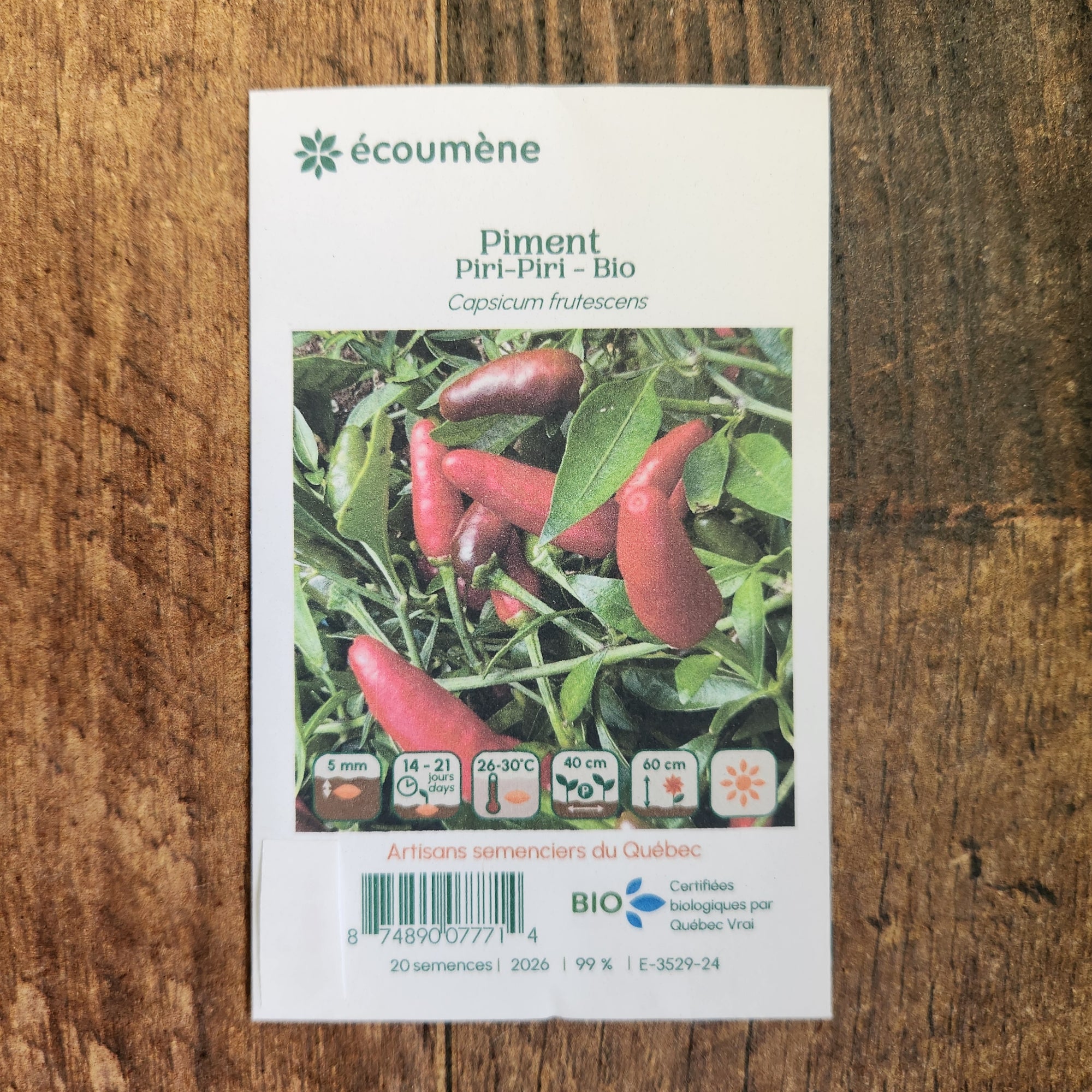 Organic 'Piri-Piri' Hot Pepper