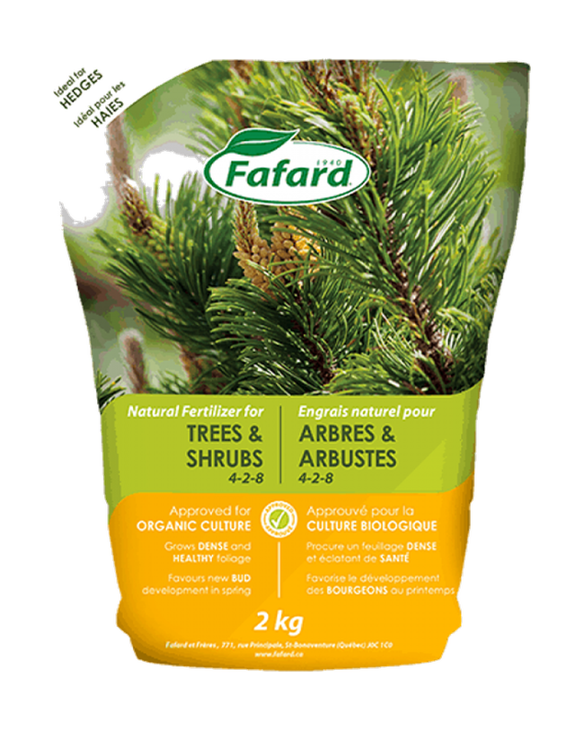 Engrais Naturel pour Arbres et Arbustes Fafard 4-2-8