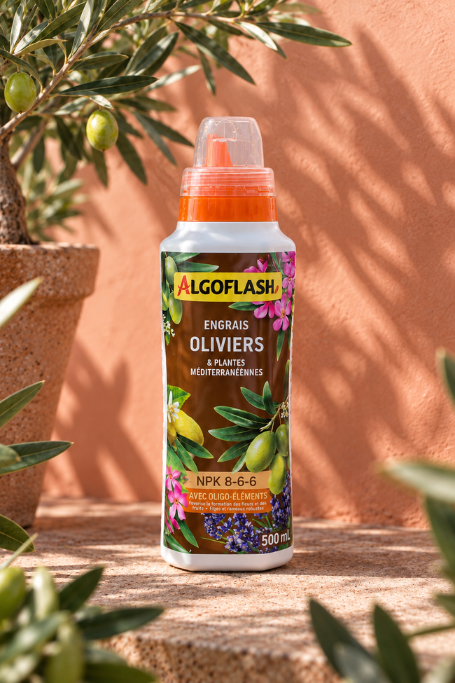 Engrais pour oliviers et plantes méditerranéennes Algoflash 8-6-6