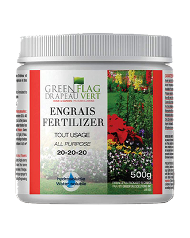 Engrais soluble Drapeau Vert 20-20-20 Tout Usage