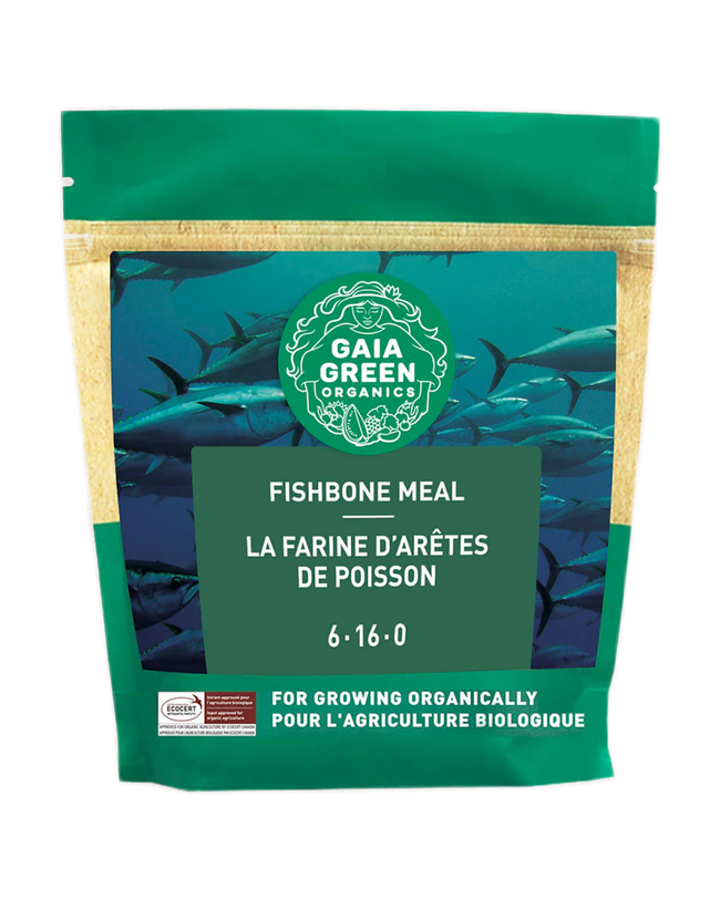 Gaia Green Farine d’arêtes de poisson 6-16-0 — photo sur fond blanc