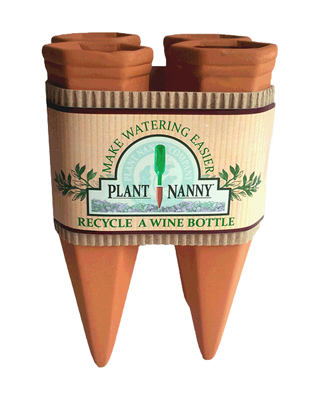 Plant Nanny – Pieux d'arrosage à bouteille de vin (paquet de 4)