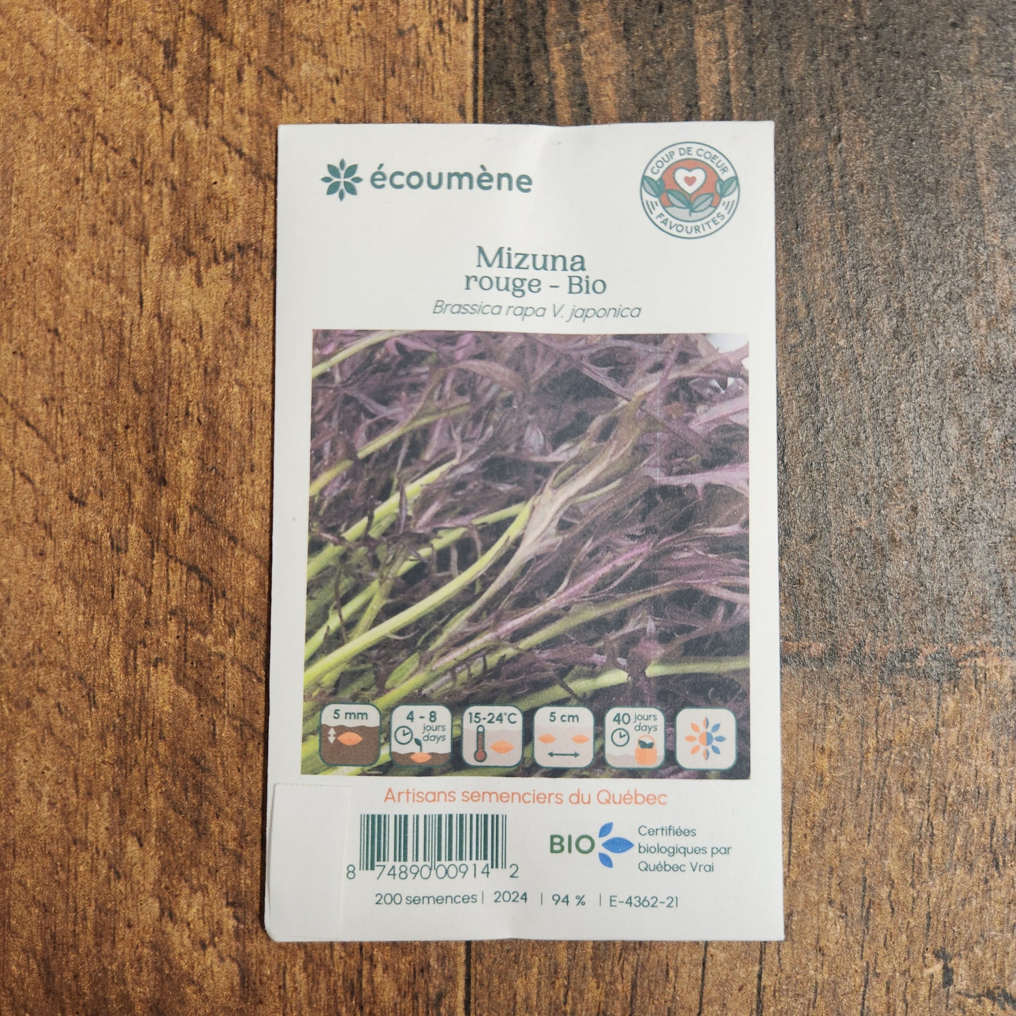 Mizuna Red organic