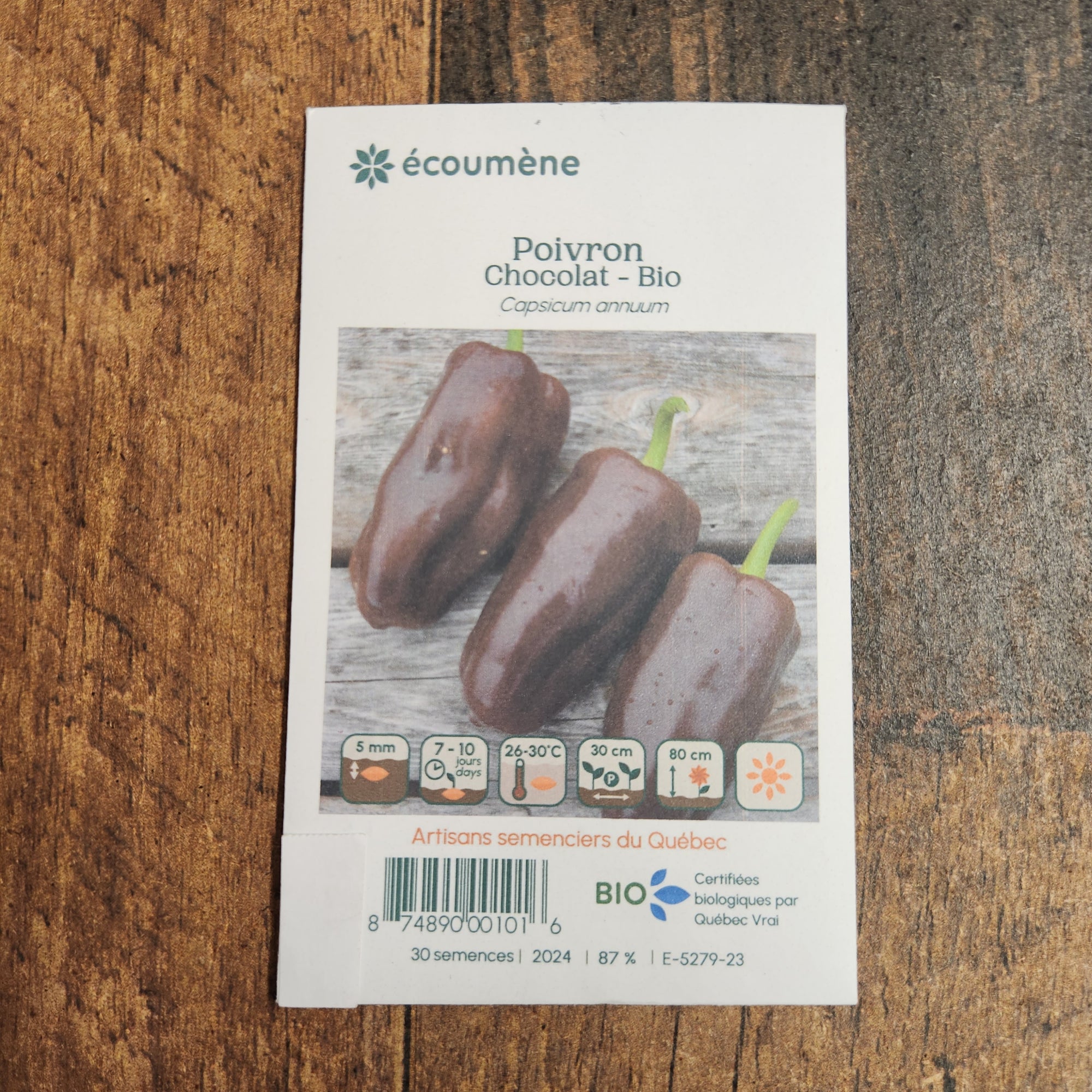Organic 'Chocolate' Brown Pepper