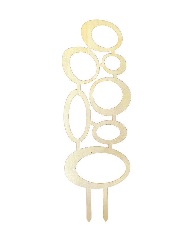 Tuteur en bois Abstrait 14'' x 5'' — photo sur fond blanc