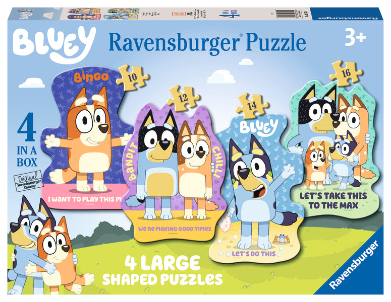 Casse-tête Bluey 4 Large Shaped – Ravensburger