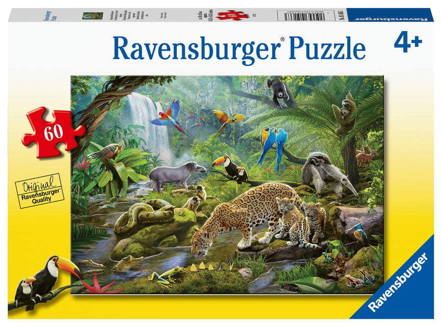Casse-tête 60 morceaux Rainforest Animals – Ravensburger