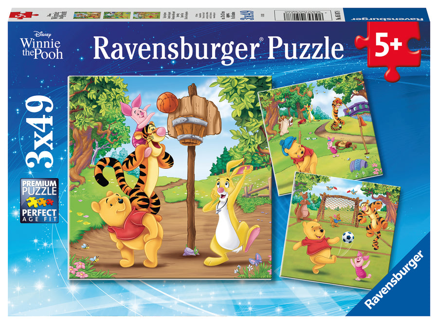 Coffret de casse-têtes 3 × 49 morceaux Pooh Sports Day – Ravensburger