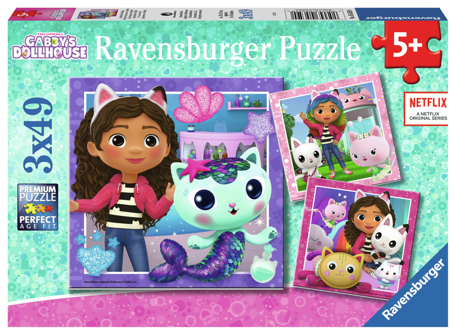 Coffret de casse-têtes 3 × 49 morceaux Gabby's Dollhouse – Ravensburger