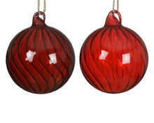 Boule de Noël en verre à tourbillon – Rouge