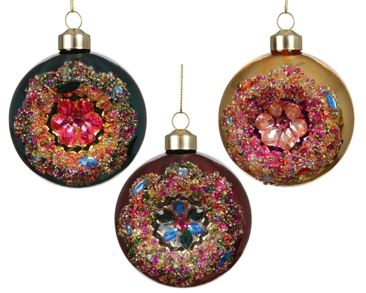Boule de Noël en verre à bijoux – Multicolore