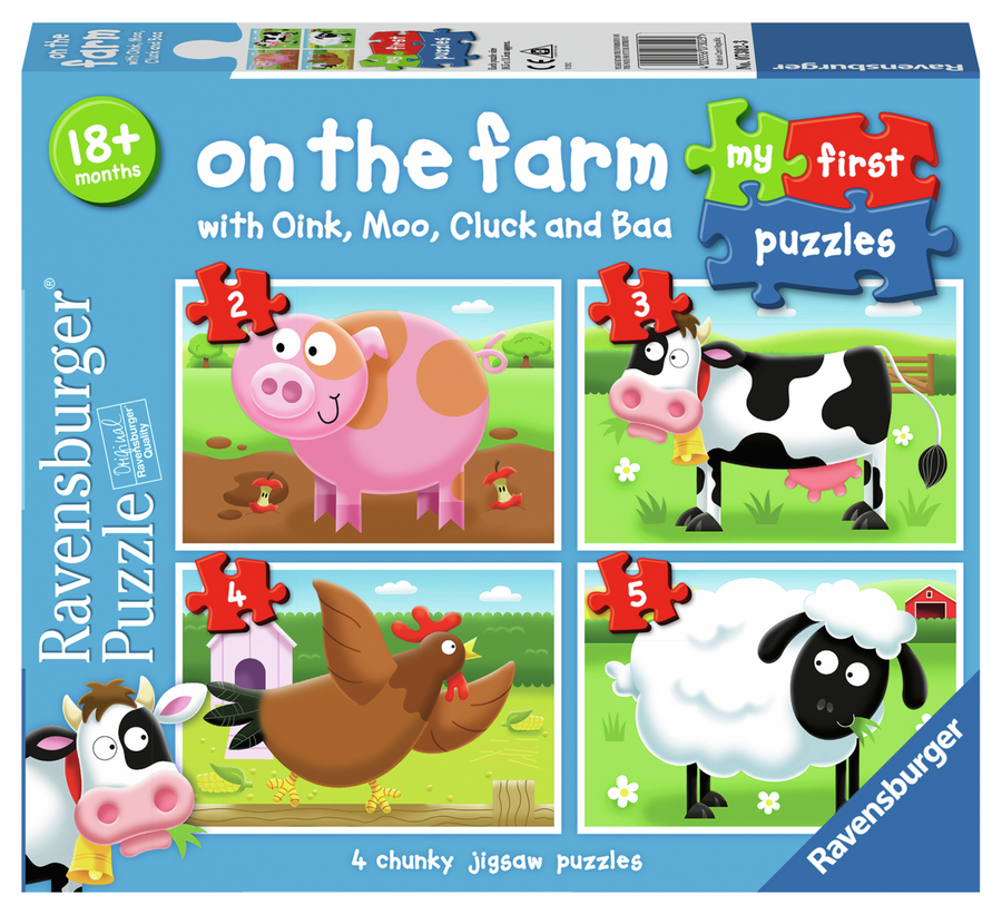 Coffret de casse-têtes 2 / 3 / 4 / 5 morceaux On The Farm – Ravensburger