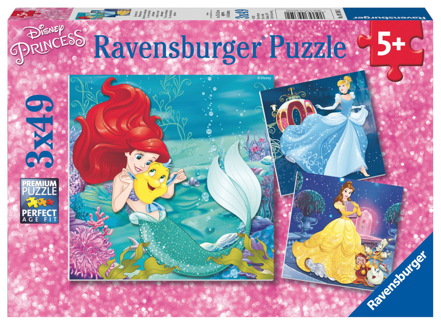 Coffret de casse-têtes 3 × 49 morceaux Princesses Adventure – Ravensburger