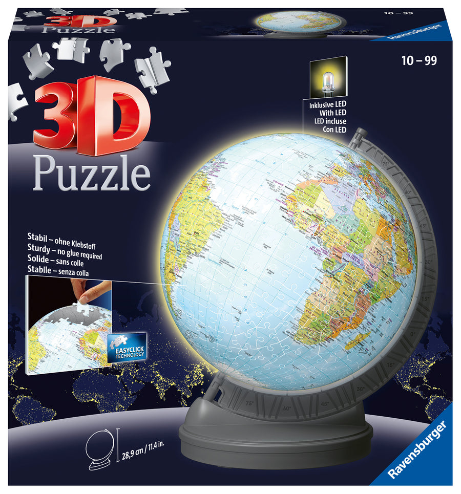 Casse-tête 3D 540 pièces Light Up Globe – Ravensburger