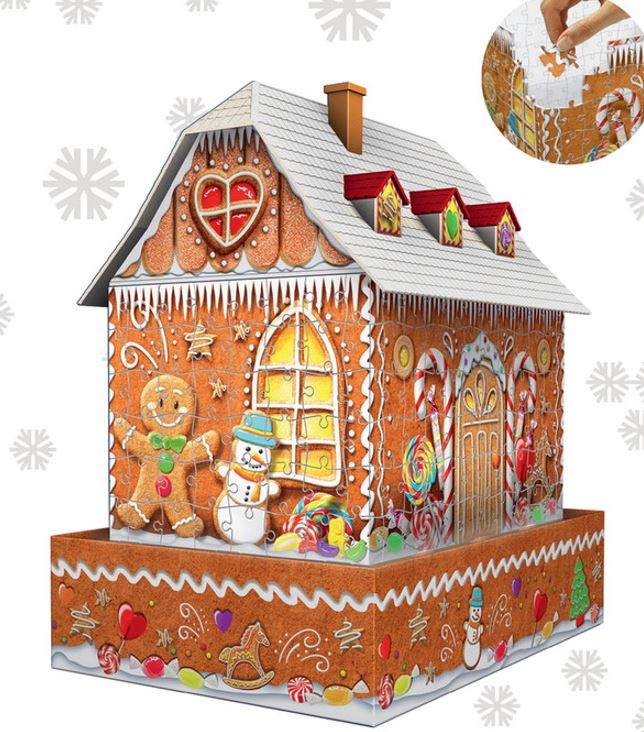 Casse-tête 3D 216 pièces Gingerbread House - Night Edition – Ravensburger