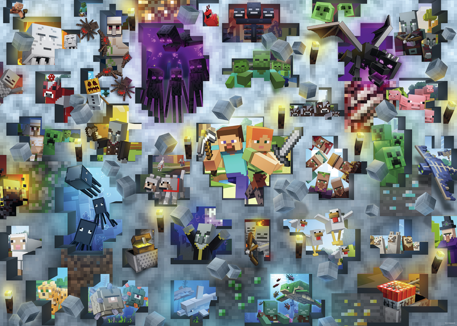 Casse-tête 1000 morceaux Minecraft - Mobs CHALLENGE – Ravensburger
