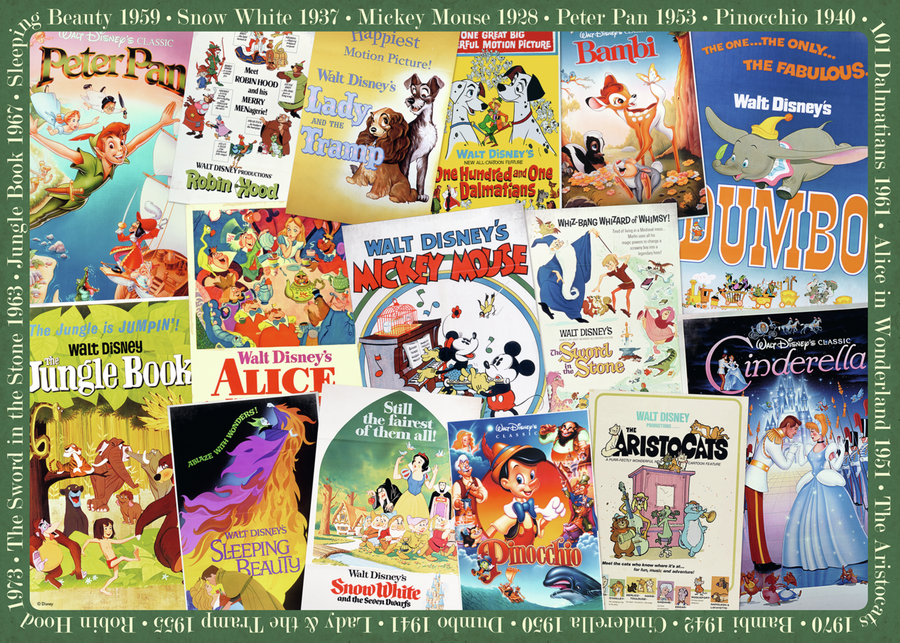 Casse-tête 1000 morceaux Disney Vintage Movie Posters – Ravensburger