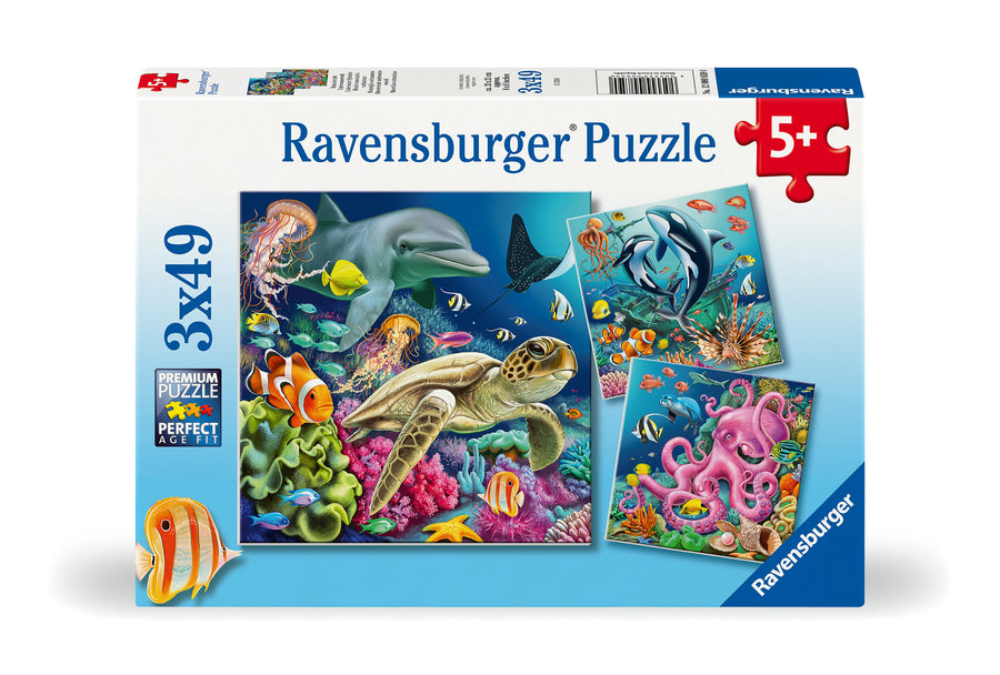 Coffret de casse-têtes 3 × 49 morceaux Underwater – Ravensburger