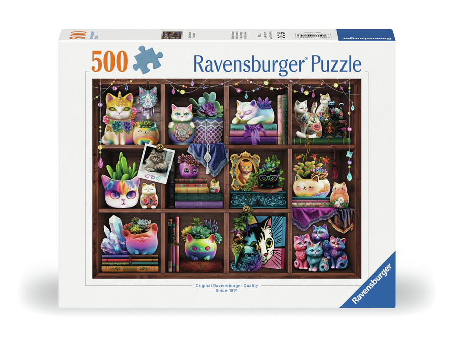 Casse-tête 500 morceaux Cubby Cats and Succulents – Ravensburger