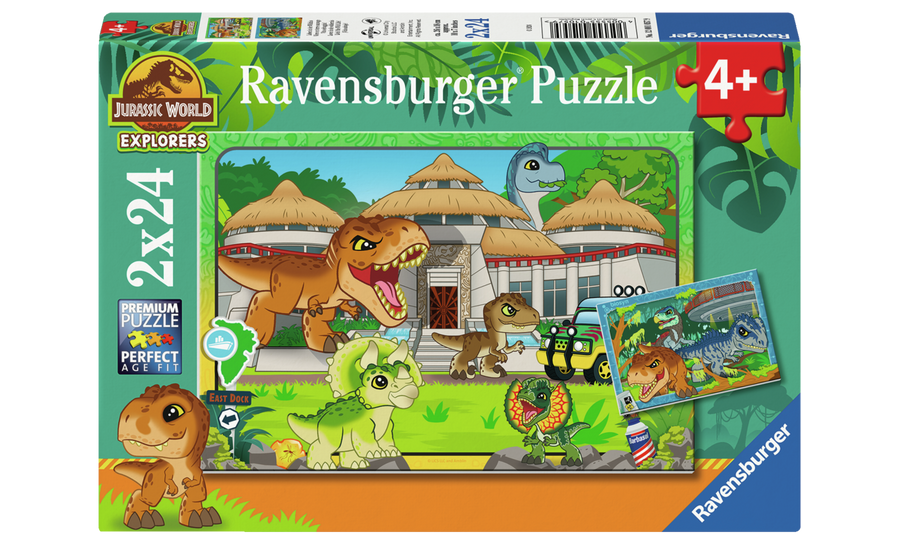 Coffret de casse-têtes 2 × 24 morceaux Jurassic World Explorers – Ravensburger