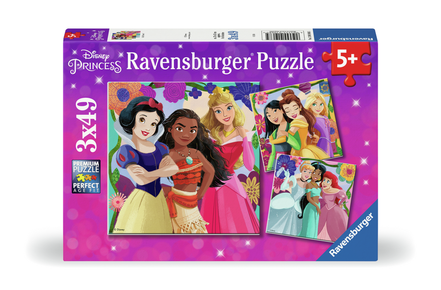 Coffret de casse-têtes 3 × 49 morceaux Disney Princess – Ravensburger