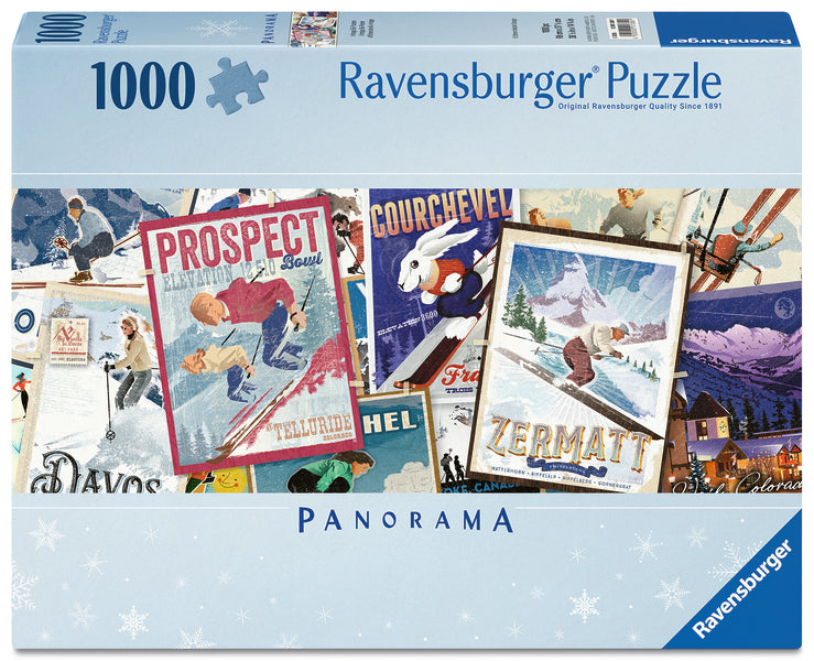 Casse-tête 1000 morceaux Vintage Ski Posters – Ravensburger