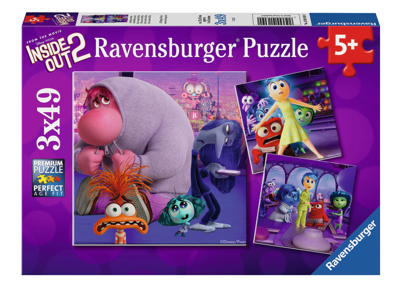 Coffret de casse-têtes 3 × 49 morceaux Disney Inside Out 2 – Ravensburger