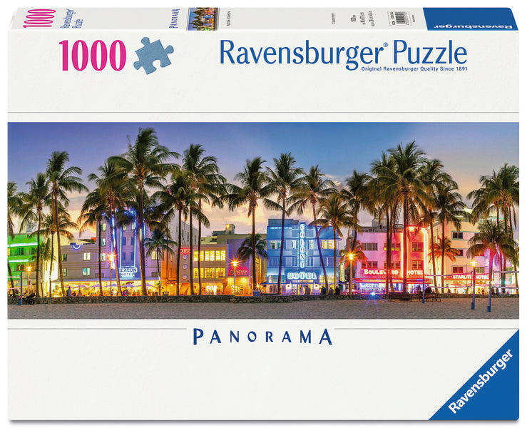 Casse-tête 1000 morceaux Night Glow on Ocean Drive Panoramic – Ravensburger