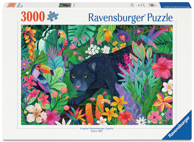 Casse-tête 3000 morceaux Panther in Flowery Jungle – Ravensburger
