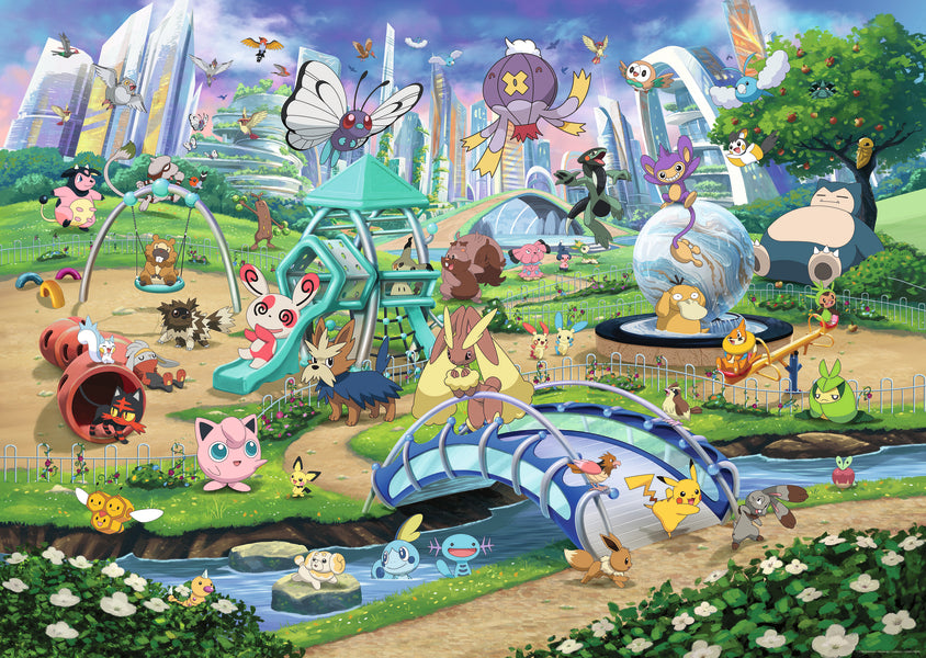 Casse-tête 1000 morceaux Pokémon Eevee and Park – Ravensburger
