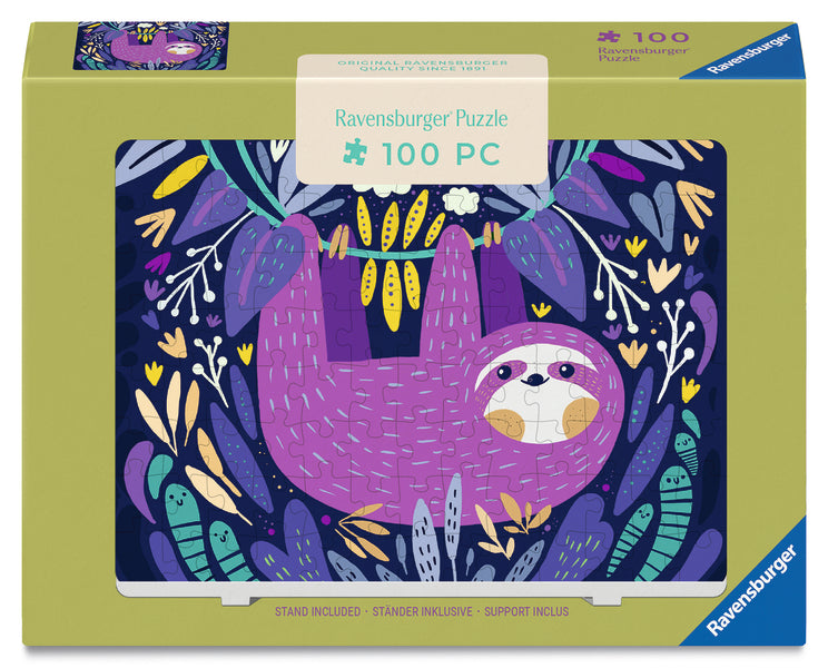 Casse-tête 100 morceaux Purple Sloth Smile Mini – Ravensburger
