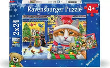 Casse-tête Ravensburger Chatons de Noël – 2x24 pièces – image du produit