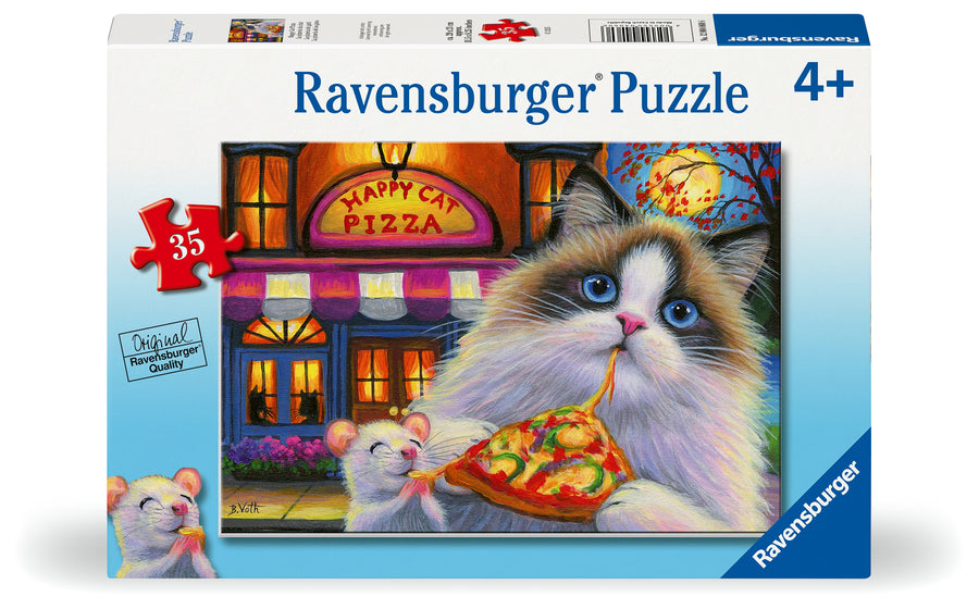 Casse-tête 35 morceaux Happy Cat Pizza – Ravensburger