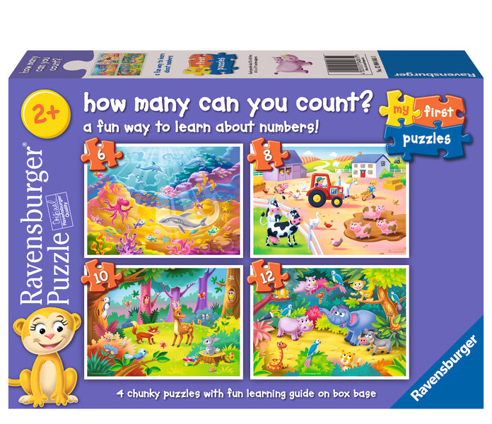 Coffret de casse-têtes 6 / 8 / 10 / 12 morceaux How Many Can You Count – Ravensburger