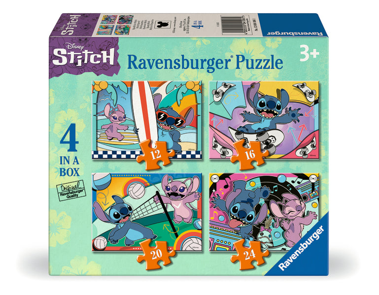 Coffret de casse-têtes 12 / 16 / 20 / 24 morceaux Disney Stitch 4 in a box – Ravensburger