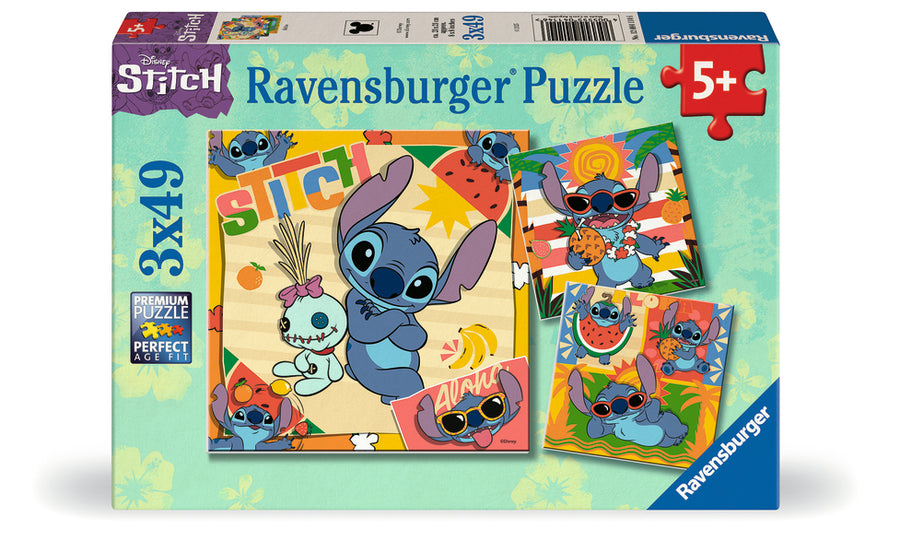 Coffret de casse-têtes 3 × 49 morceaux Disney Stitch – Ravensburger