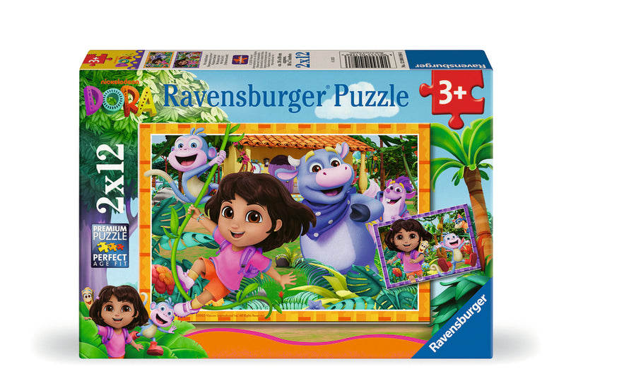 Coffret de casse-têtes 2 × 12 morceaux Dora the Explorer – Ravensburger