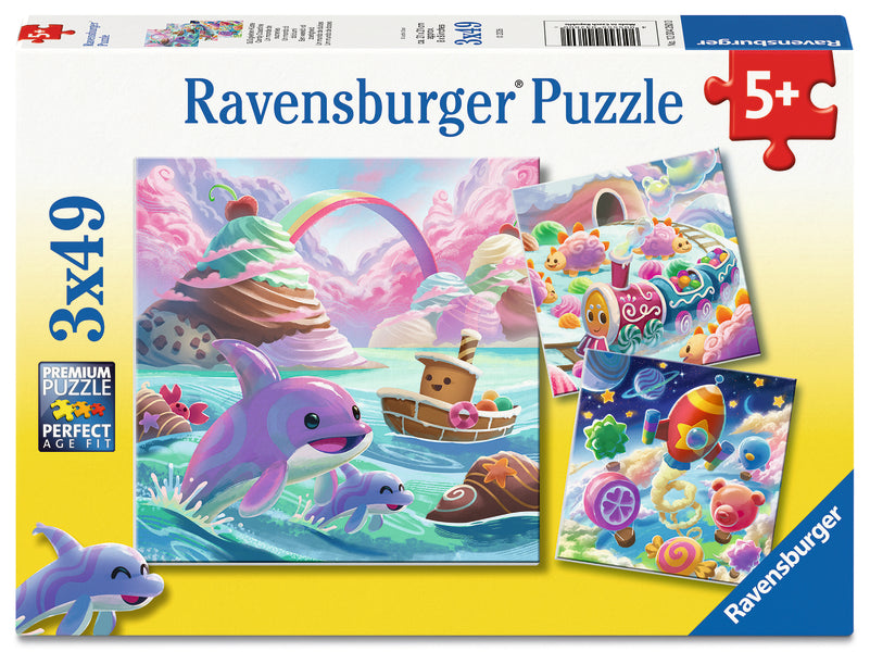 Coffret de casse-têtes 3 × 49 morceaux Candy Coastline – Ravensburger
