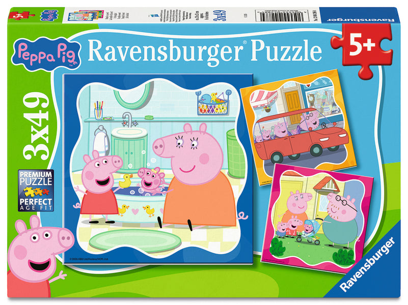 Coffret de casse-têtes 3 × 49 morceaux Peppa Pig – Ravensburger