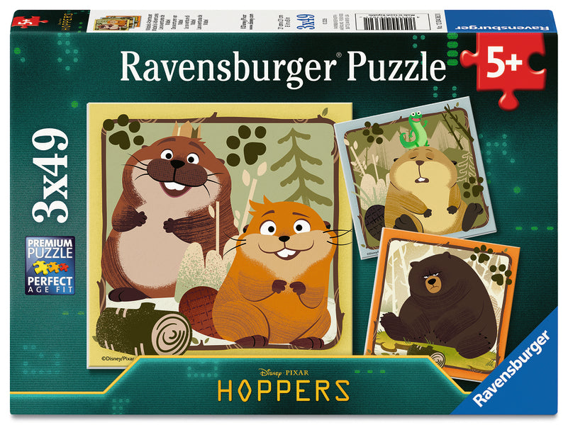 Coffret de casse-têtes 3 × 49 morceaux Hoppers: Mabel's Adventure – Ravensburger