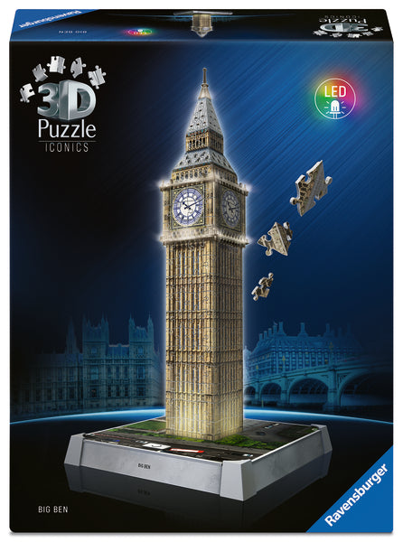 Casse-tête 3D 216 pièces Iconics Big Ben Night Ed. – Ravensburger