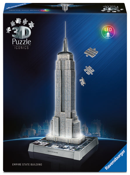 Casse-tête 3D 216 pièces Iconics Empire State Building Night Ed. – Ravensburger