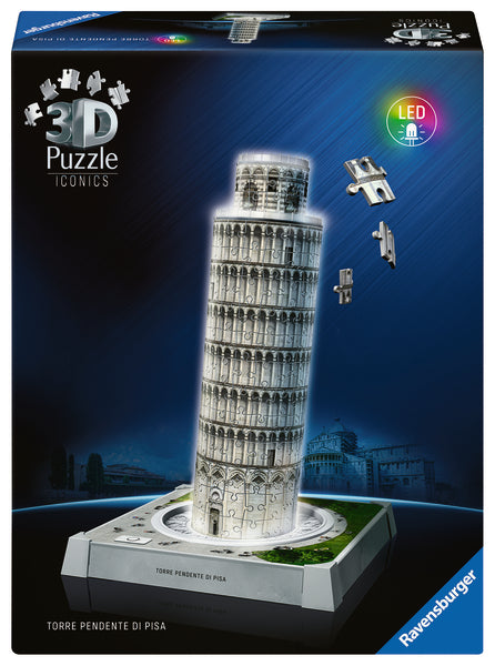 Casse-tête 3D 216 pièces Iconics Tower of Pisa Night Ed. – Ravensburger