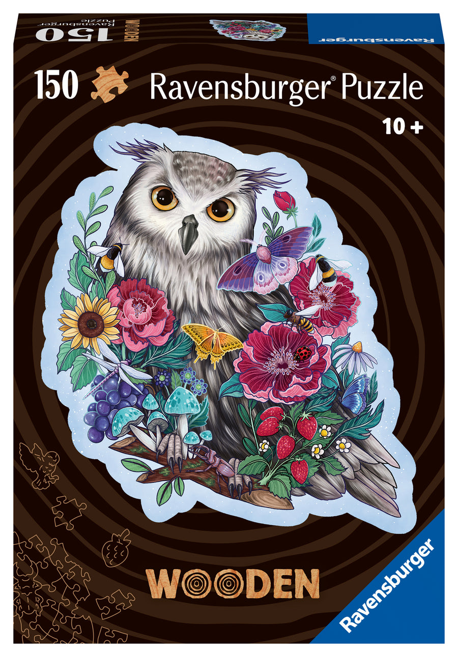 Casse-tête en bois 150 morceaux Mysterious Owl Shape – Ravensburger