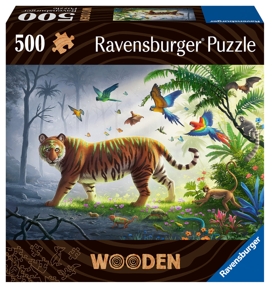 Casse-tête en bois 500 morceaux Jungle Tiger – Ravensburger