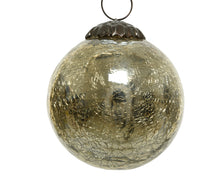 Boule de Noël en verre craquelé – Doré