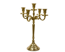 Bougeoir à cinq branches en aluminium – Doré