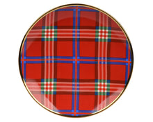 Assiette à déjeuner de Noël tartan – Rouge